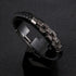 Panzer armband leder chain fahrradkette brushed panzerkette uniqal